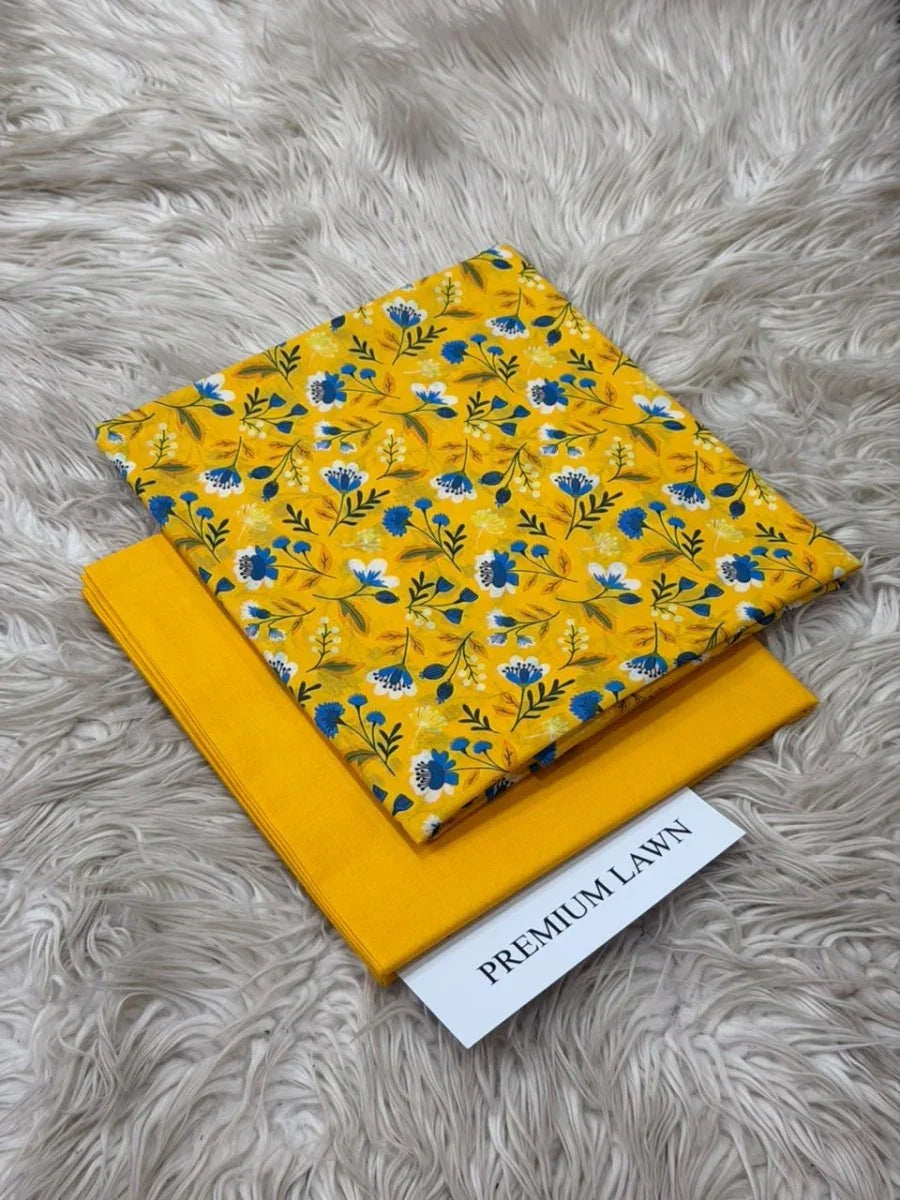 Premium Unstitched Digital Printed Lawn Suites