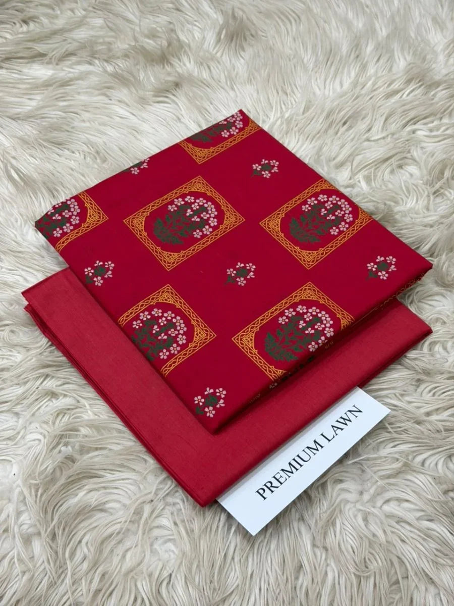 Premium Unstitched Digital Printed Lawn Suites