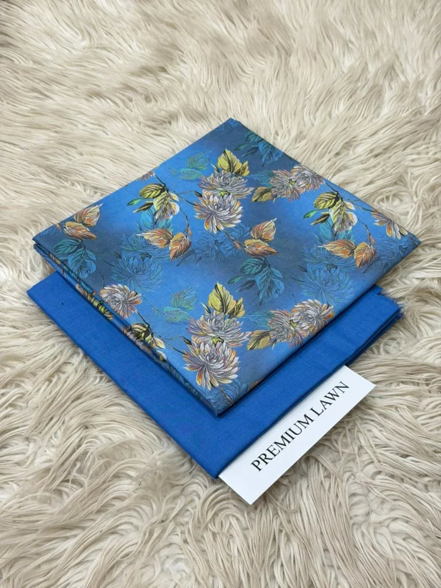 Premium Unstitched Digital Printed Lawn Suites