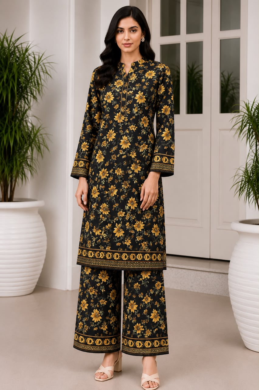 2PC DIGITAL FLORAL PRINTS