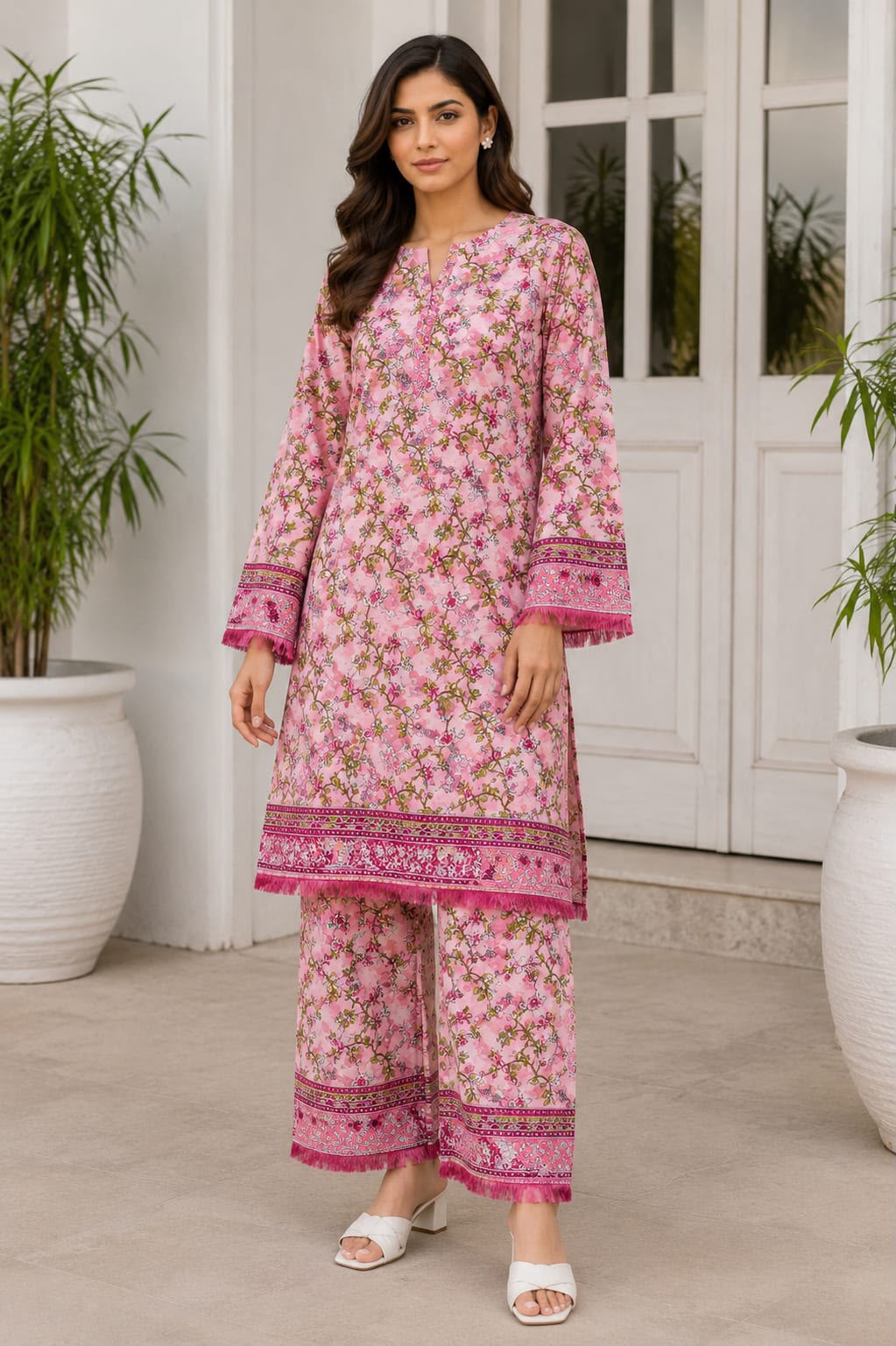 2PC DIGITAL FLORAL PRINTS