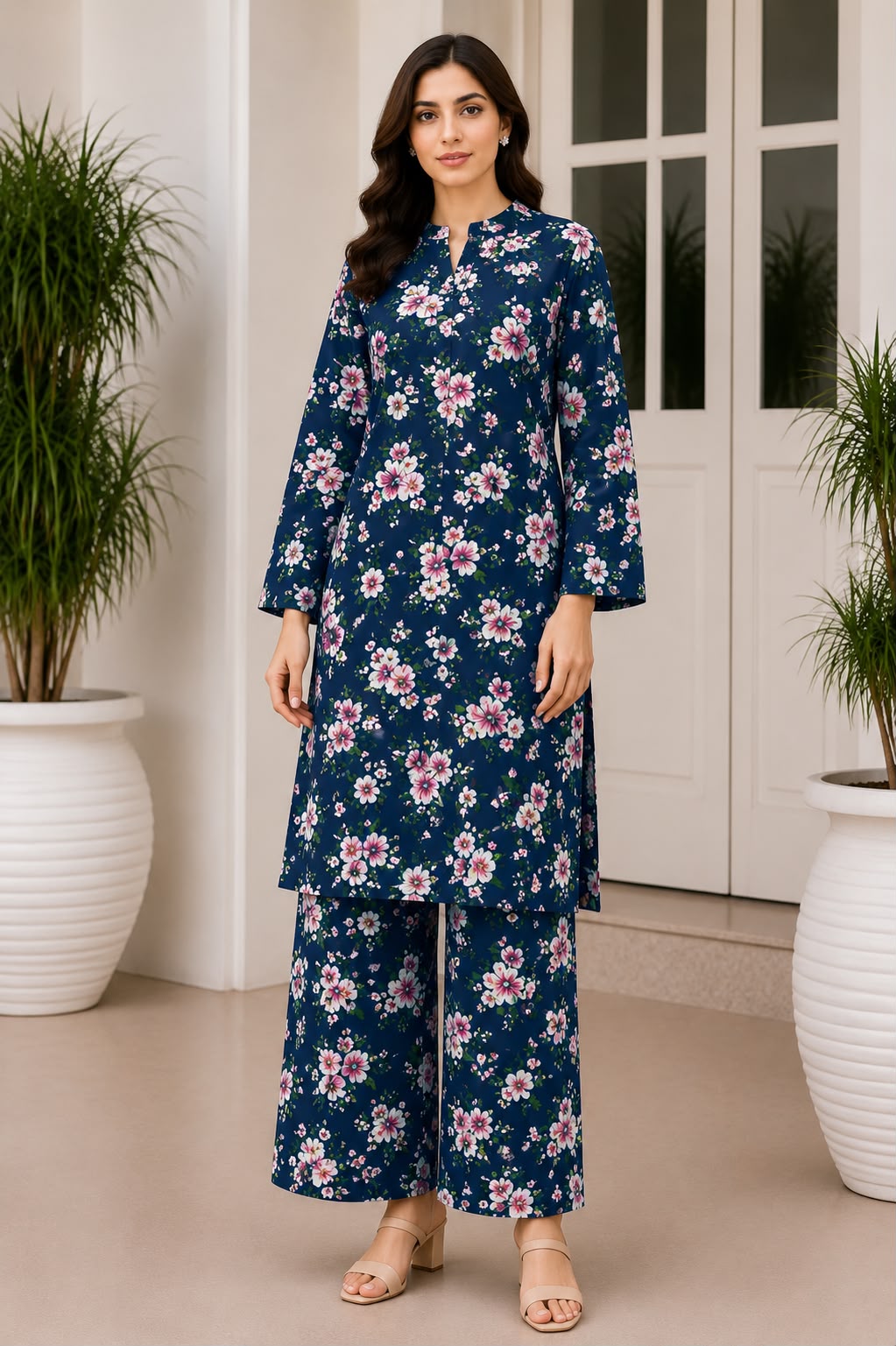2PC DIGITAL FLORAL PRINTS