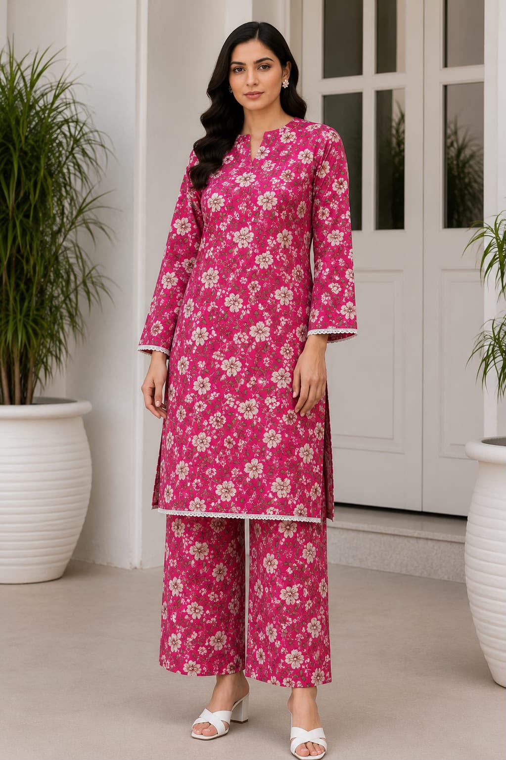 2PC DIGITAL FLORAL PRINTS