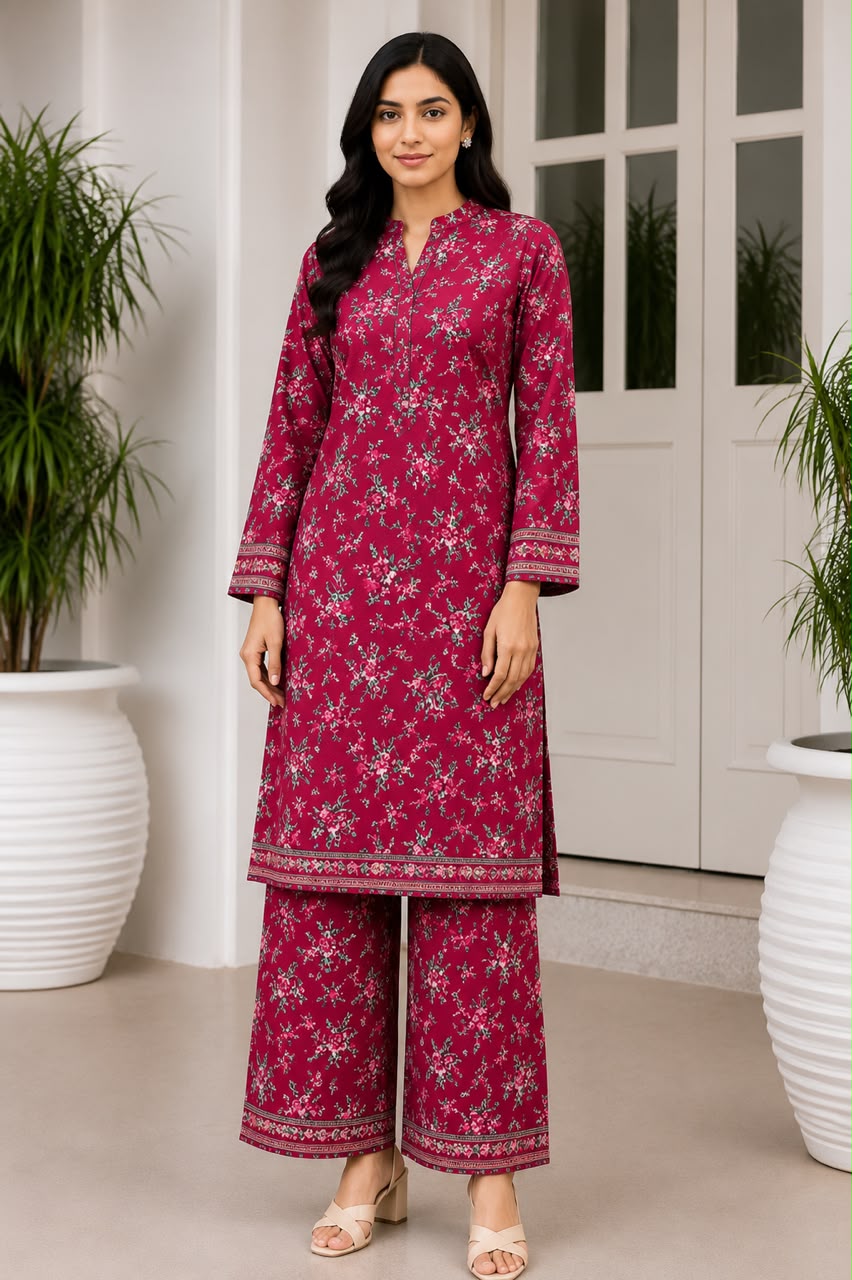 2PC DIGITAL FLORAL PRINTS