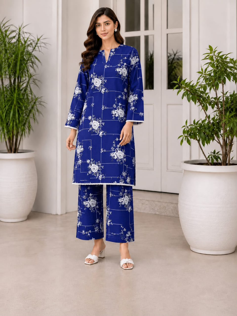 2PC DIGITAL FLORAL PRINTS