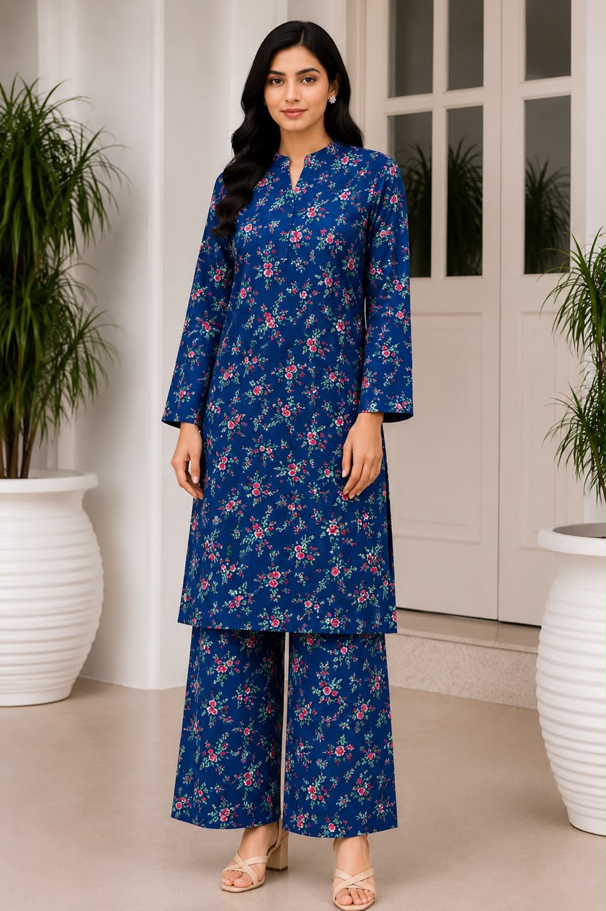 2PC DIGITAL FLORAL PRINTS
