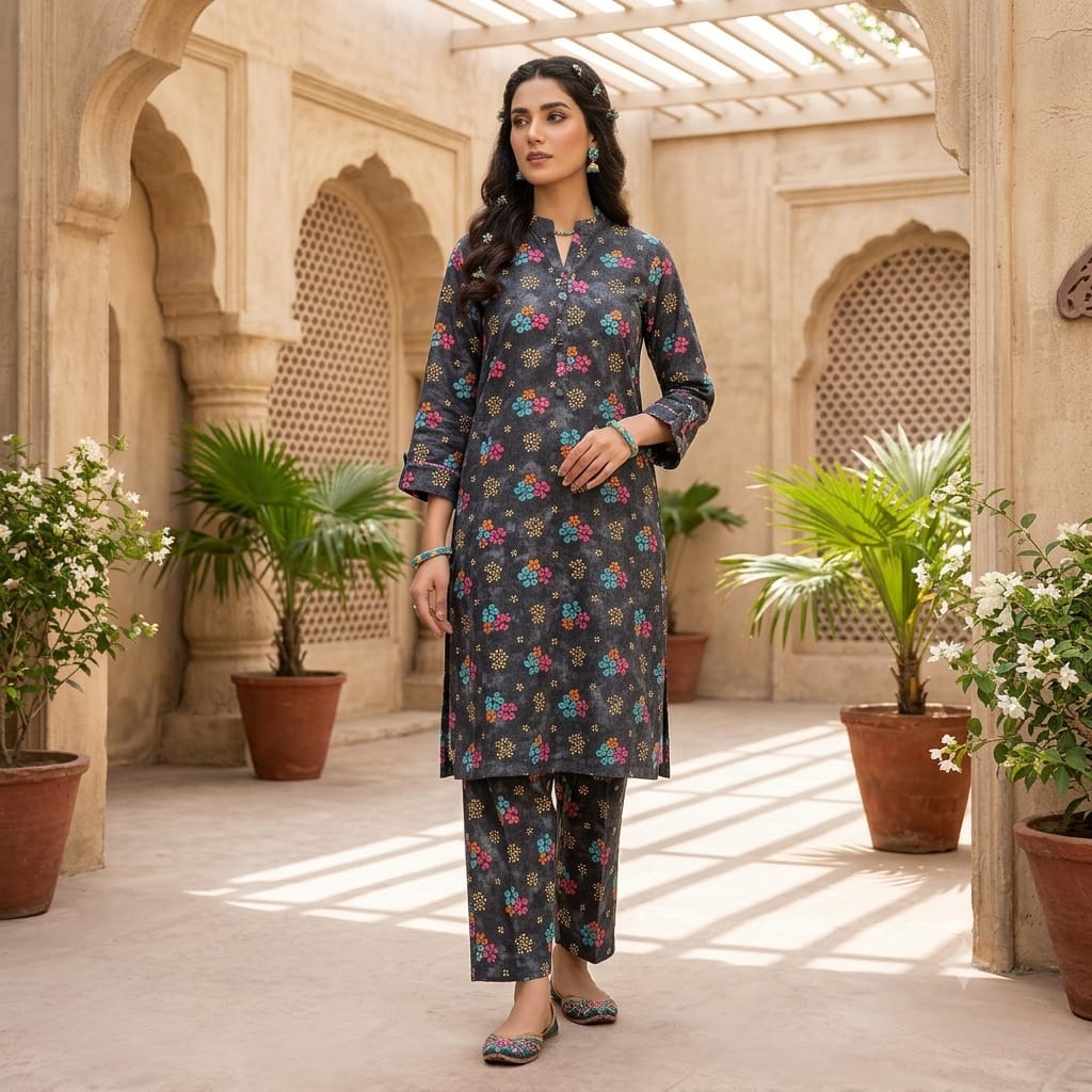2PC DIGITAL FLORAL PRINTS
