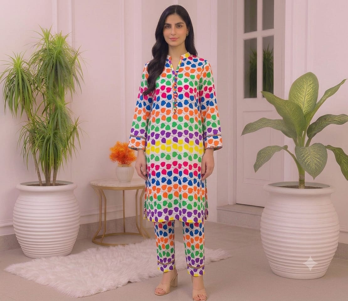 2PC DIGITAL FLORAL PRINTS