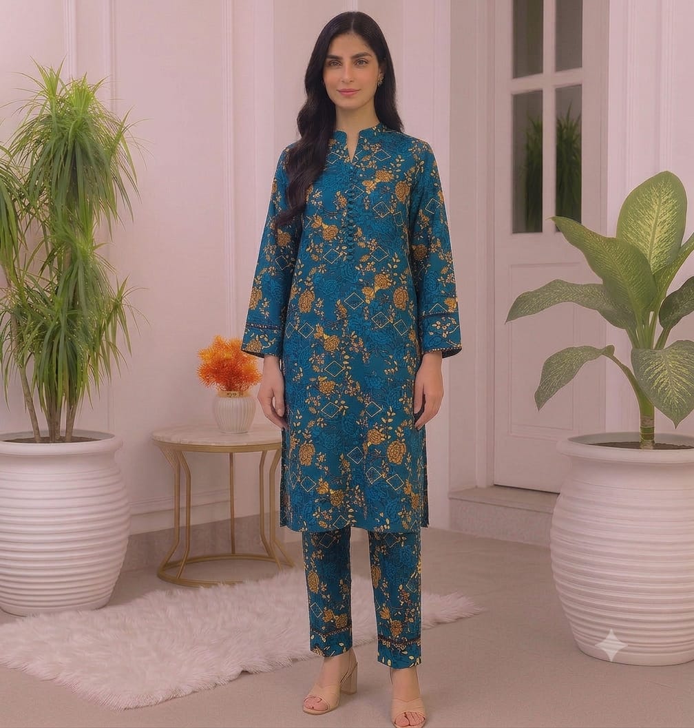 2PC DIGITAL FLORAL PRINTS