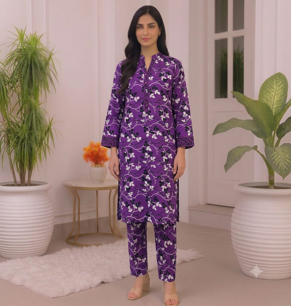 2PC DIGITAL FLORAL PRINTS