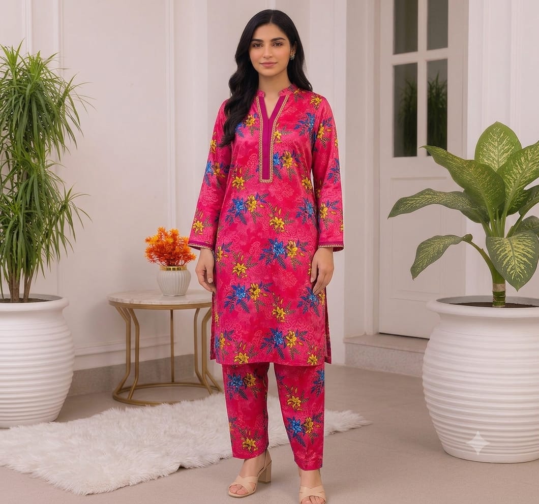 2PC DIGITAL FLORAL PRINTS