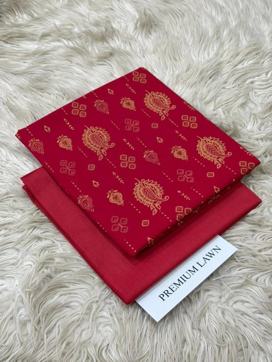 Premium Unstitched Digital Printed Lawn Suites